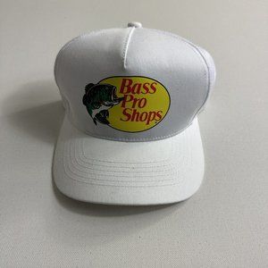 Bass Pro Shops Hat‎ Cap Mesh Trucker Snapback White Adjustable Fishing Outdoor